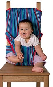 The totseat portable high chair for travel and vacation.