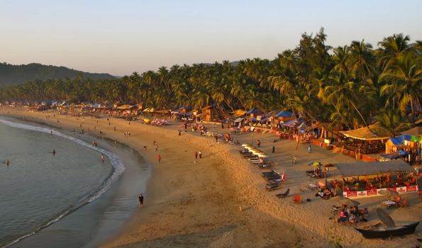 Palolem Beach in Goa, India.