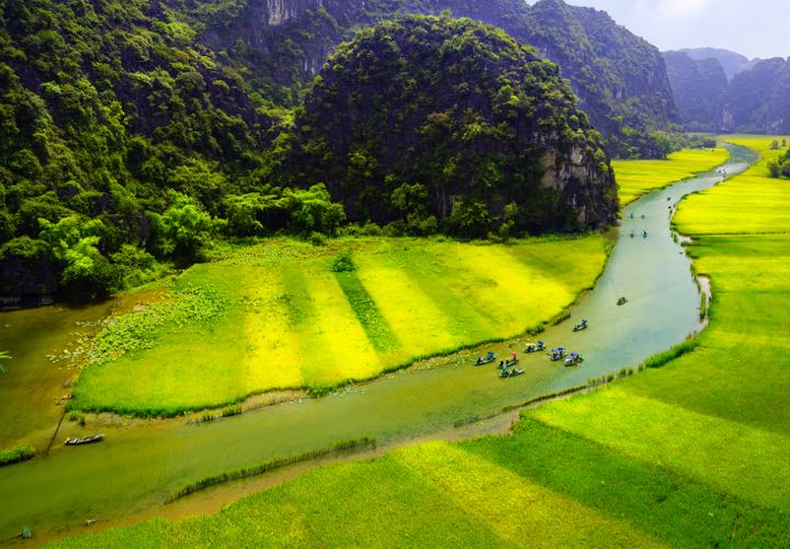 Ninh Binh near Hanoi, Vietnam.