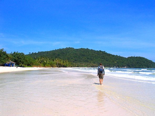Walking on the beach in Phu Quoc