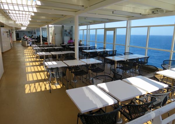 economy seating on athens santorini ferries