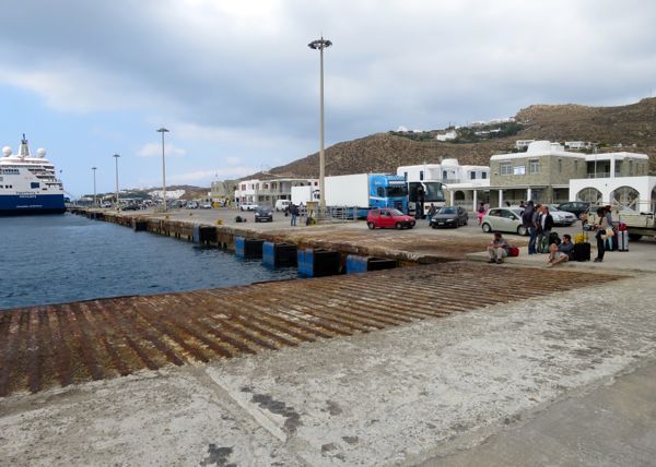 New ferry port at Mykonos. 