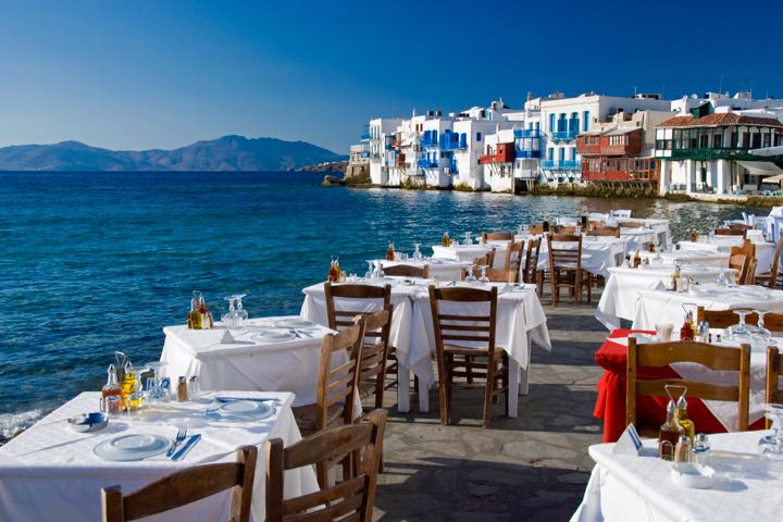 Best hotels in Mykonos Town and near bars and clubs.