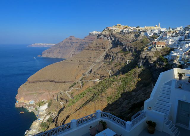View of Fira and the caldera from Hotel Keti.