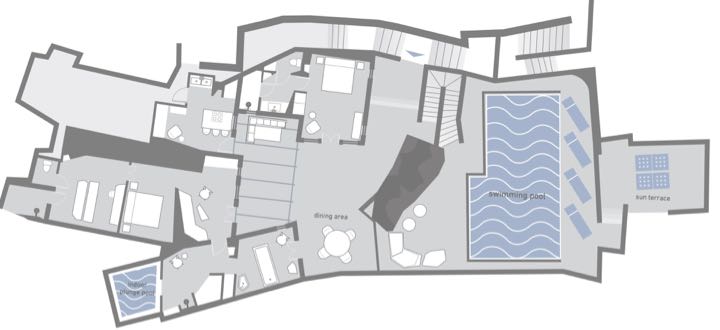 Room Layout and Dimensions at Grace Santorini.