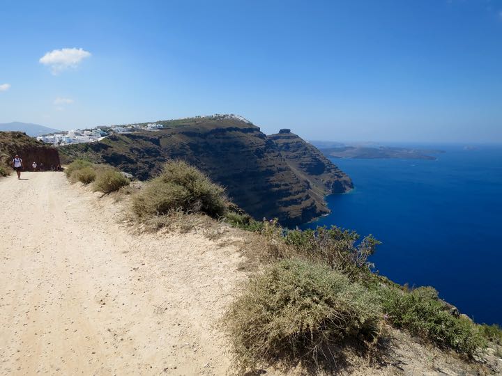 View of Imerovigli and Grace Santorini from the north. 