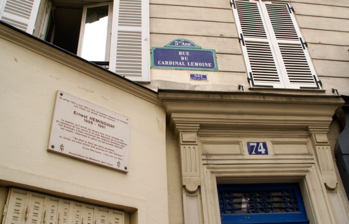 Where did Hemingway live in Paris