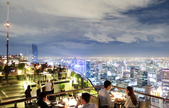 Bangkok's Moon Bar restaurant offers breathtaking views of the city