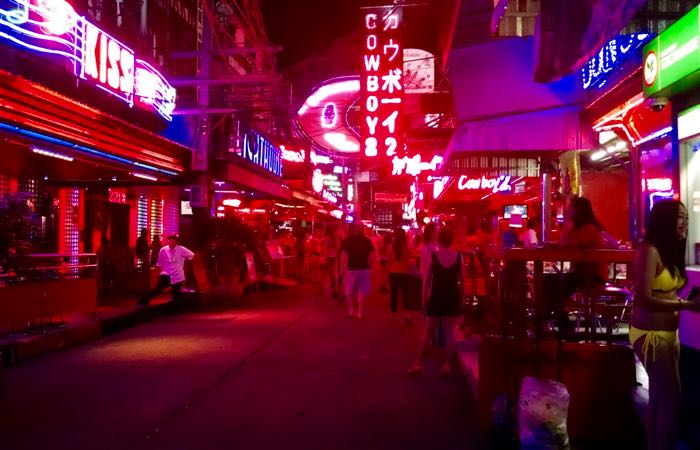 One of Bangkok's most popular red light districts, Soi Cowboy
