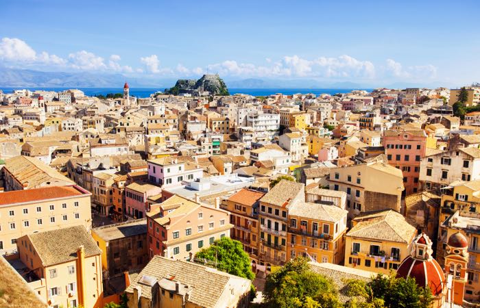 Corfu Town – Beautiful city that makes a great base for the island's beach towns.