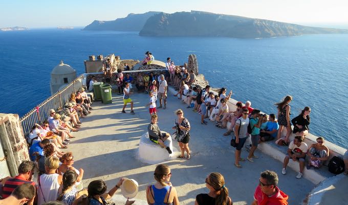 Where to watch the sunset in Oia.