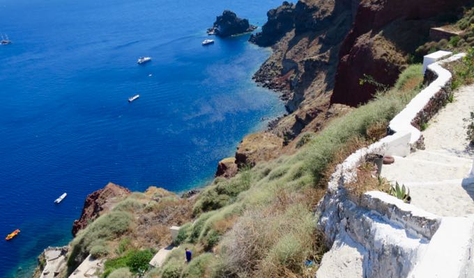View of the sea from Oia.