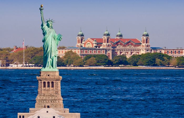 The Statue of Liberty and Ellis Island in New York can both be seen with one boat ride.