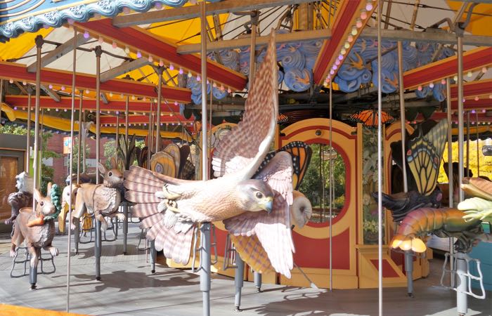 The carousel in Boston's Rose Kennedy Greenway features animals native to the area. 