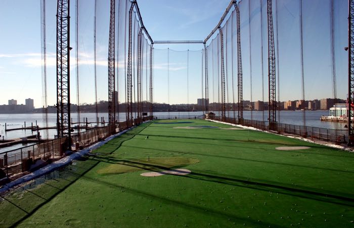 Play golf on the Hudson River at New York City's Chelsea Piers
