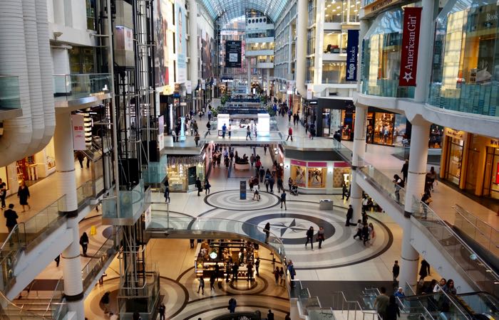 Eaton Centre Mall in downtown Toronto.
