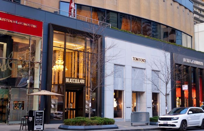 Many high-end luxury retailers have shops in Chicago's Gold Coast neighborhood.