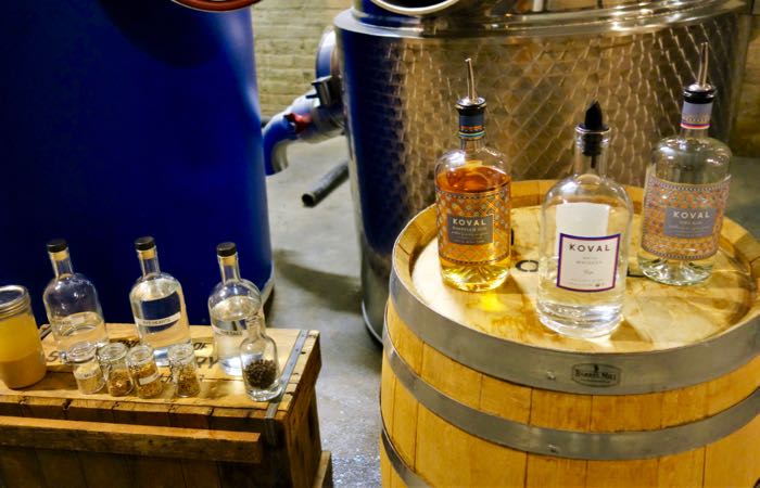 Chicago's Koval Distillery makes small batch whisky and offers tours.