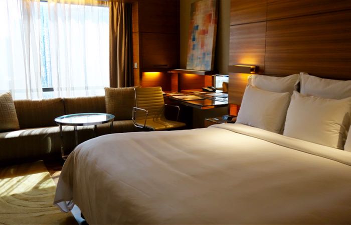 Kuala Lumpur's Renaissance Hotel features sleek and modern guest rooms.