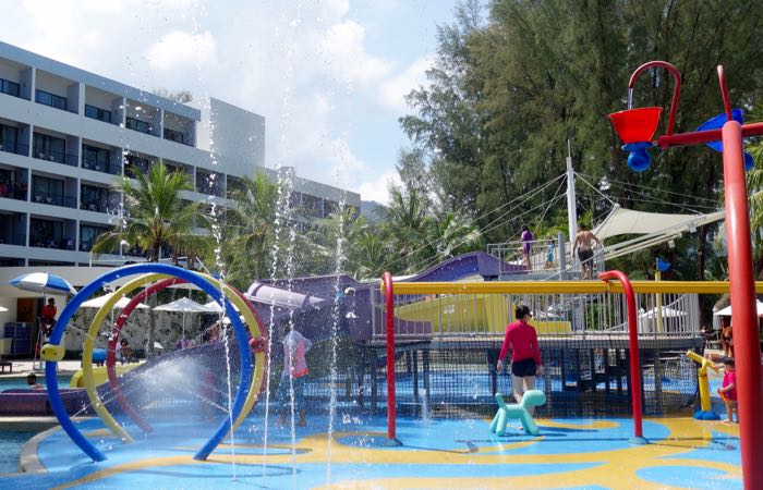 Penang's Hard Rock Hotel features an amazing free-form pool with splash pad.