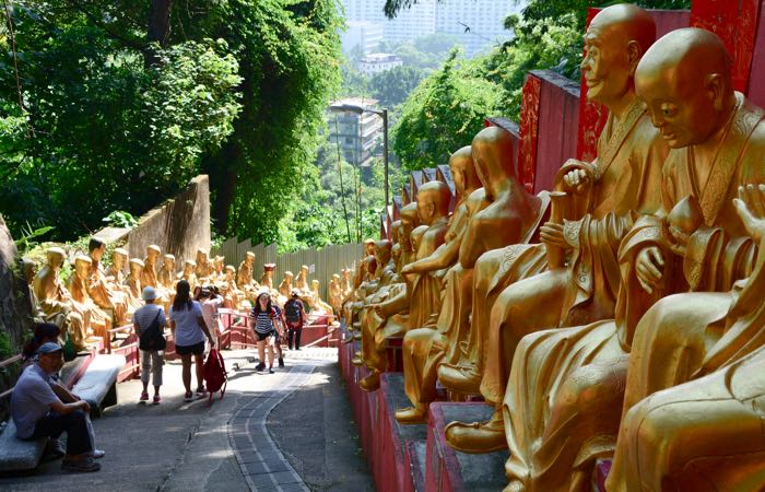 The 10,000 Buddhas Monastery outside of Hong Kong is a quirky temple in the New Territories.