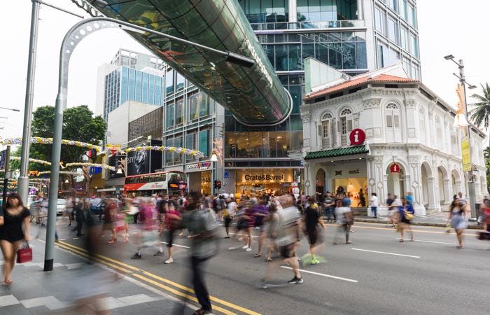 Orchard Road is Singapore’s main shopping street.