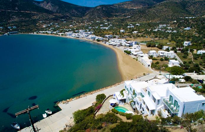 Best Sifnos hotel on beach.