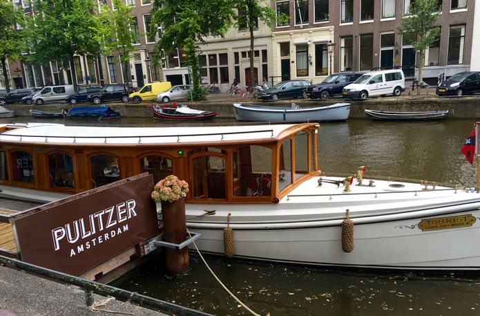 Luxury hotel on Amsterdam canal.