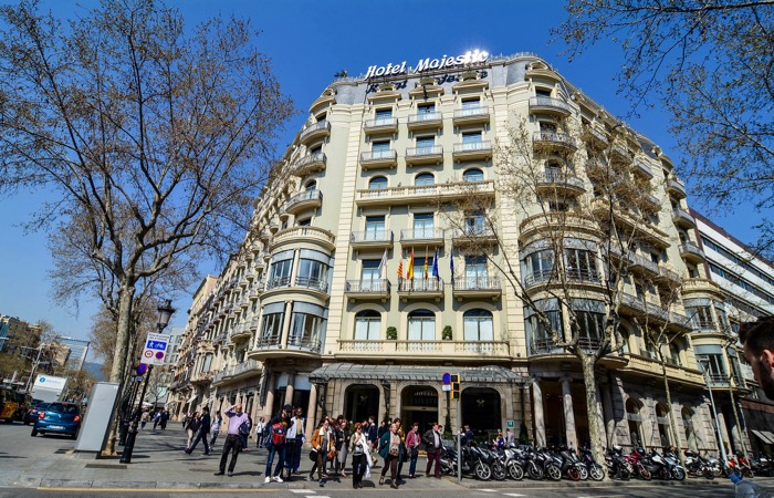 Hotel Majestic Barcelona hotel near Gaudi houses.