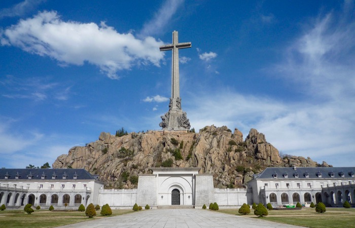 Visiting the Valley of the Fallen from El Escorial Monastery.
