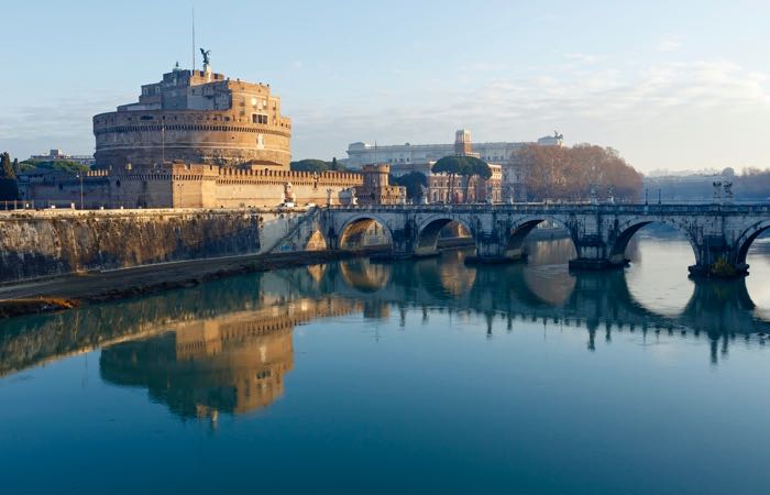 Rome's riverside Castel Sant Angelo (Castle of the Holy Angel)