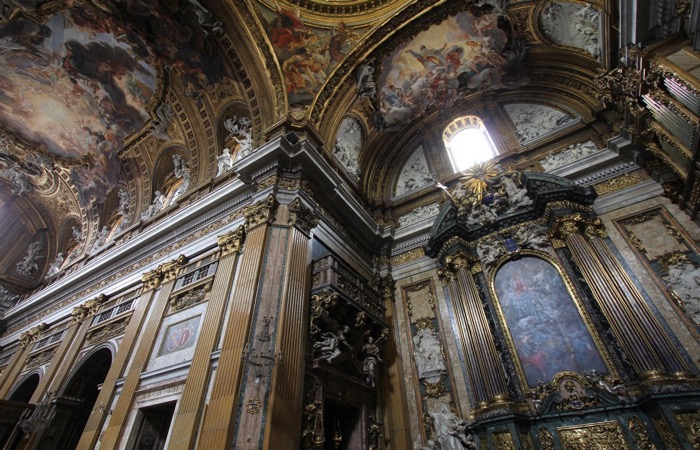 Chiesa del Gesù is the mother church of the Society of Jesus, a Roman Catholic religious order also known as the Jesuits.