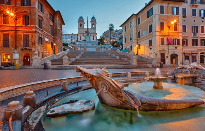 Rome's Piazza di Spagna and the famous Spanish Steps
