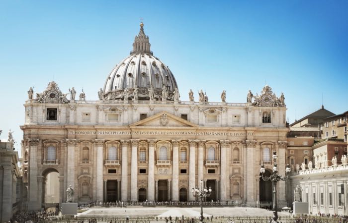 The magnificent Basilica of Saint Peter in Rome, Italy
