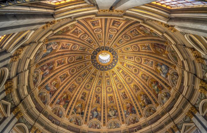 The Dome of St. Peter in Rome's Vatican Museum