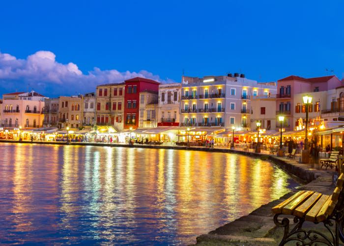 Chania's beautiful harbourfront. 