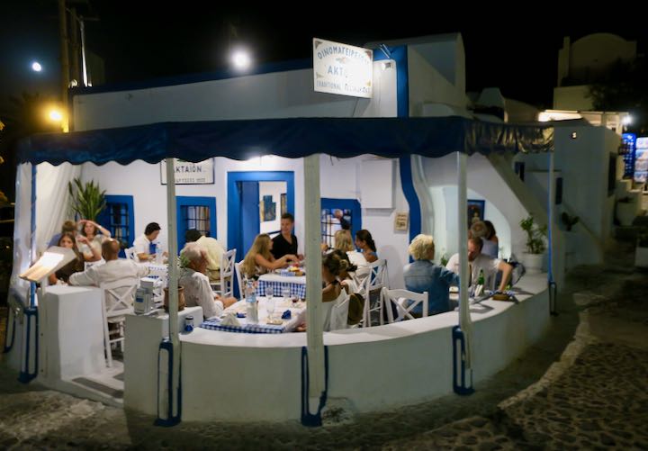 The best Greek food in Firostefani, Santorini.