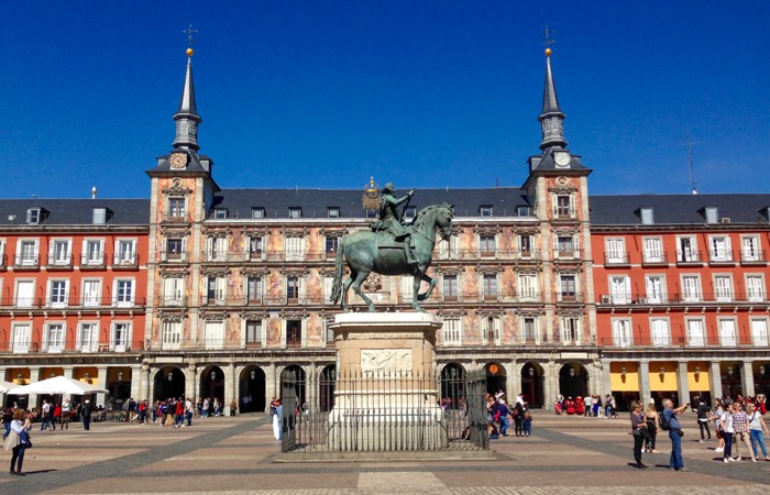 Visiting Plaza Mayor in Madrid