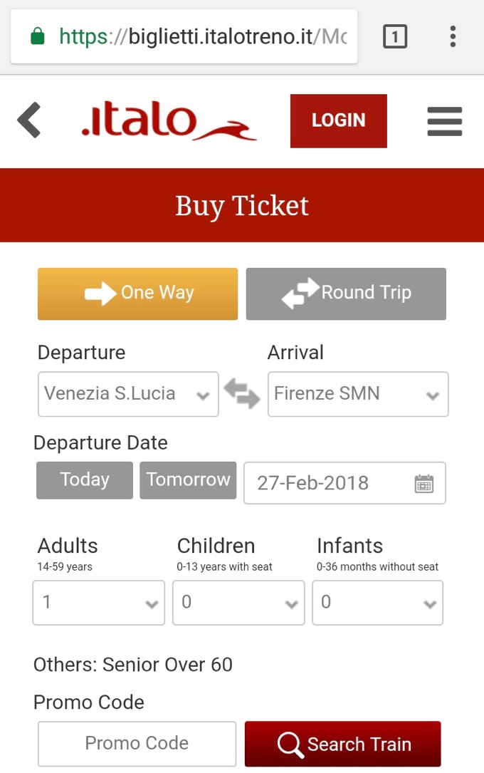 florence to venice train timetable