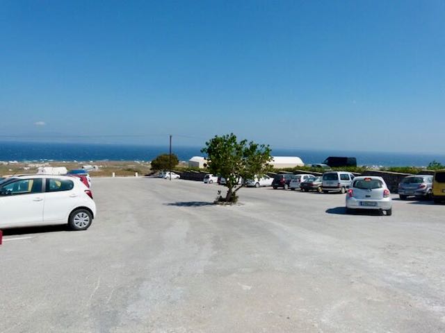 Best parking area is Oia, Santorini.