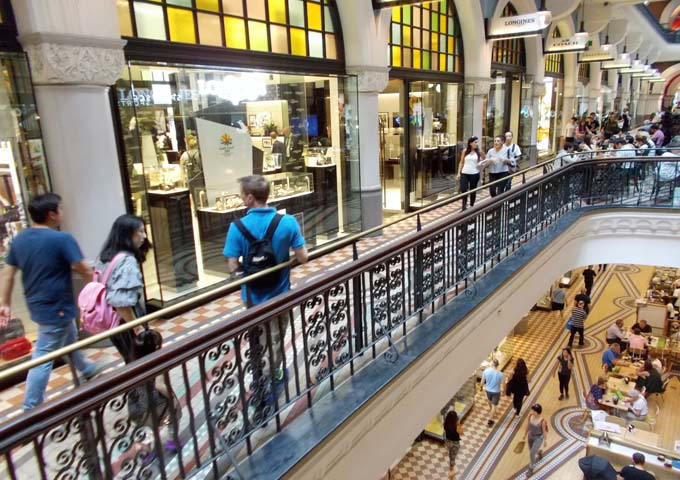 Popular shopping destination of Queen Victoria Building