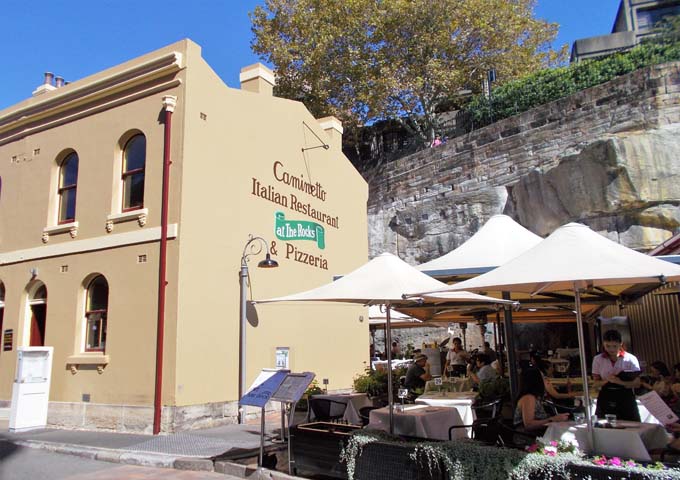 Renovated cafes and bars at The Rocks
