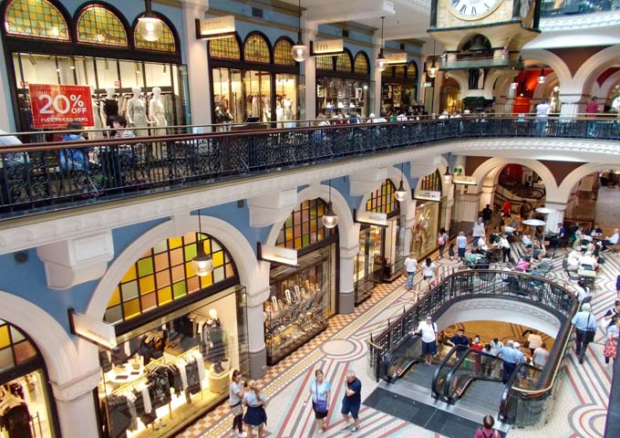 Classy shops in Queen Victoria Building