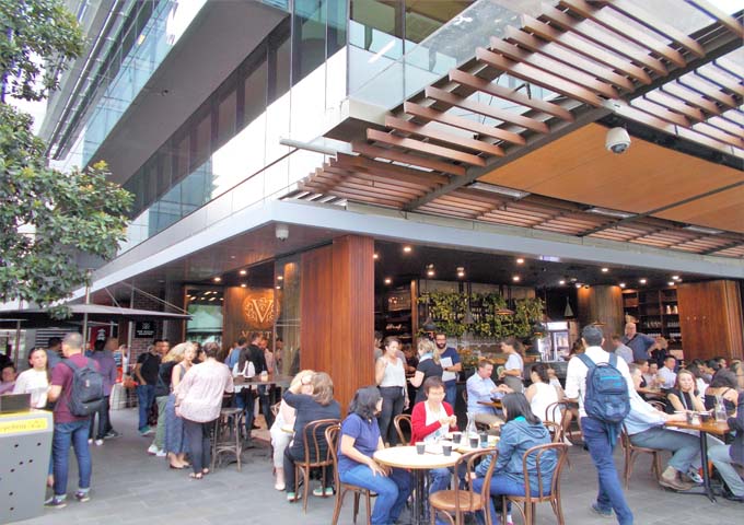 Busy downtown area of Sydney