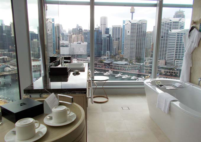 Jaw-dropping views from Sofitel suite bathrooms