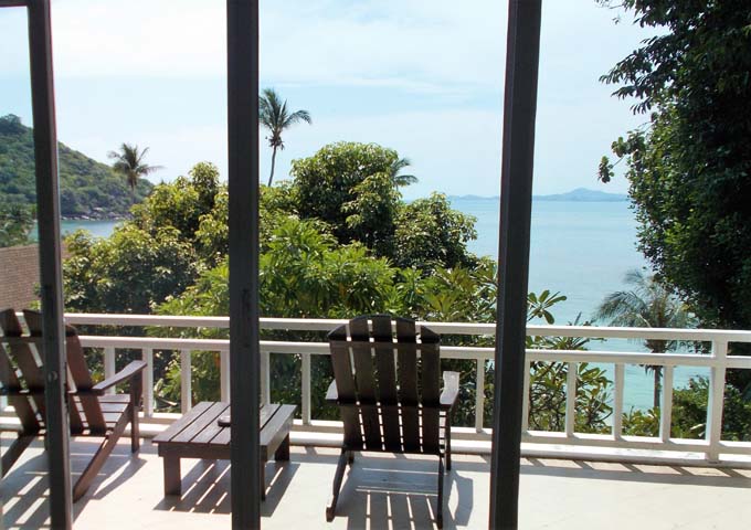 Amazing sea view from Cliff Bungalow at Cocohut Beach Resort