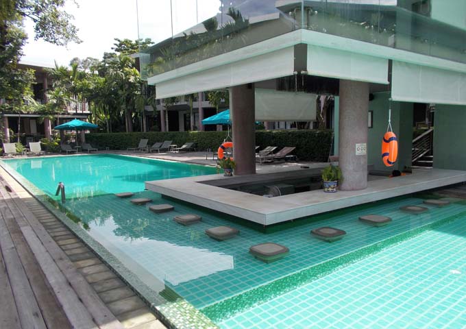 1 of 3 pools with swim-up bar at Sai Kaew Beach Resort
