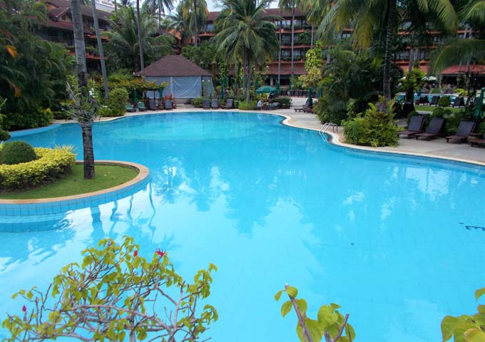 1 of 3 lagoon-shaped pool at extremely kids-friendly resort