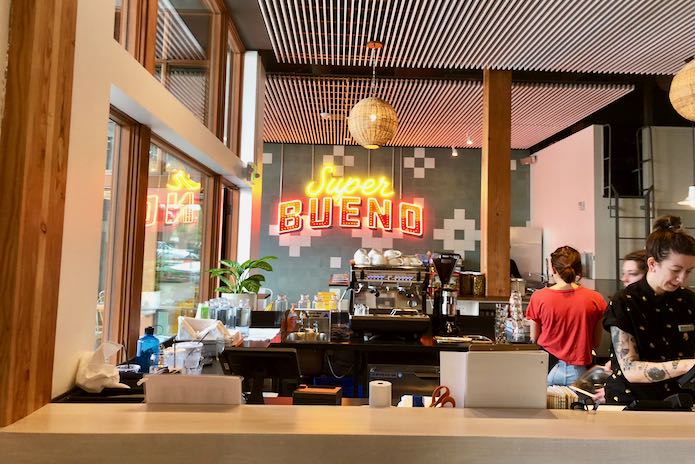 Coffee, espresso, and lattes at Super Bueno.