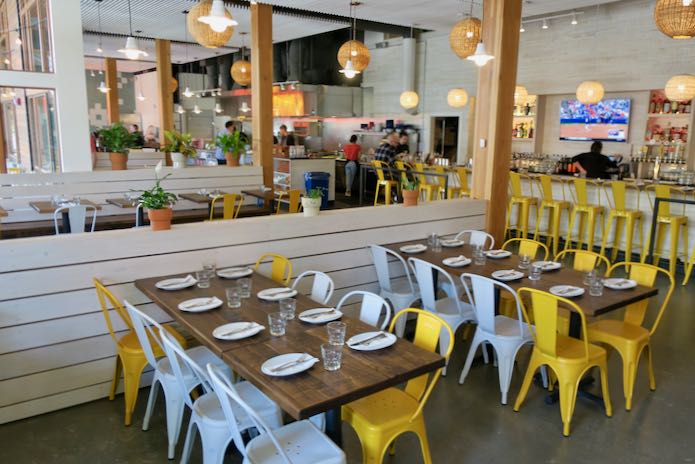 Indoor seating at Super Bueno.